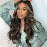 Highlight Honey Blonde High Thickness Raw Hair Top Swiss HD Lace Wig