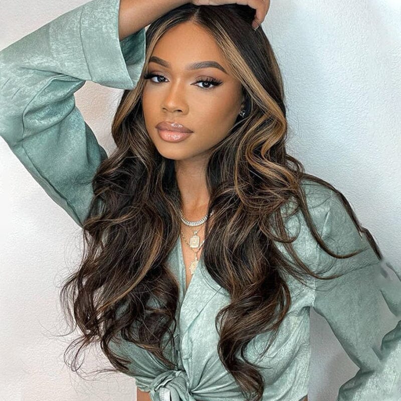 Highlight Honey Blonde High Thickness Raw Hair Top Swiss HD Lace Wig