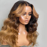 Ombre Highlight Human Hair Top Swiss HD Lace Wig| Loose Body Wave