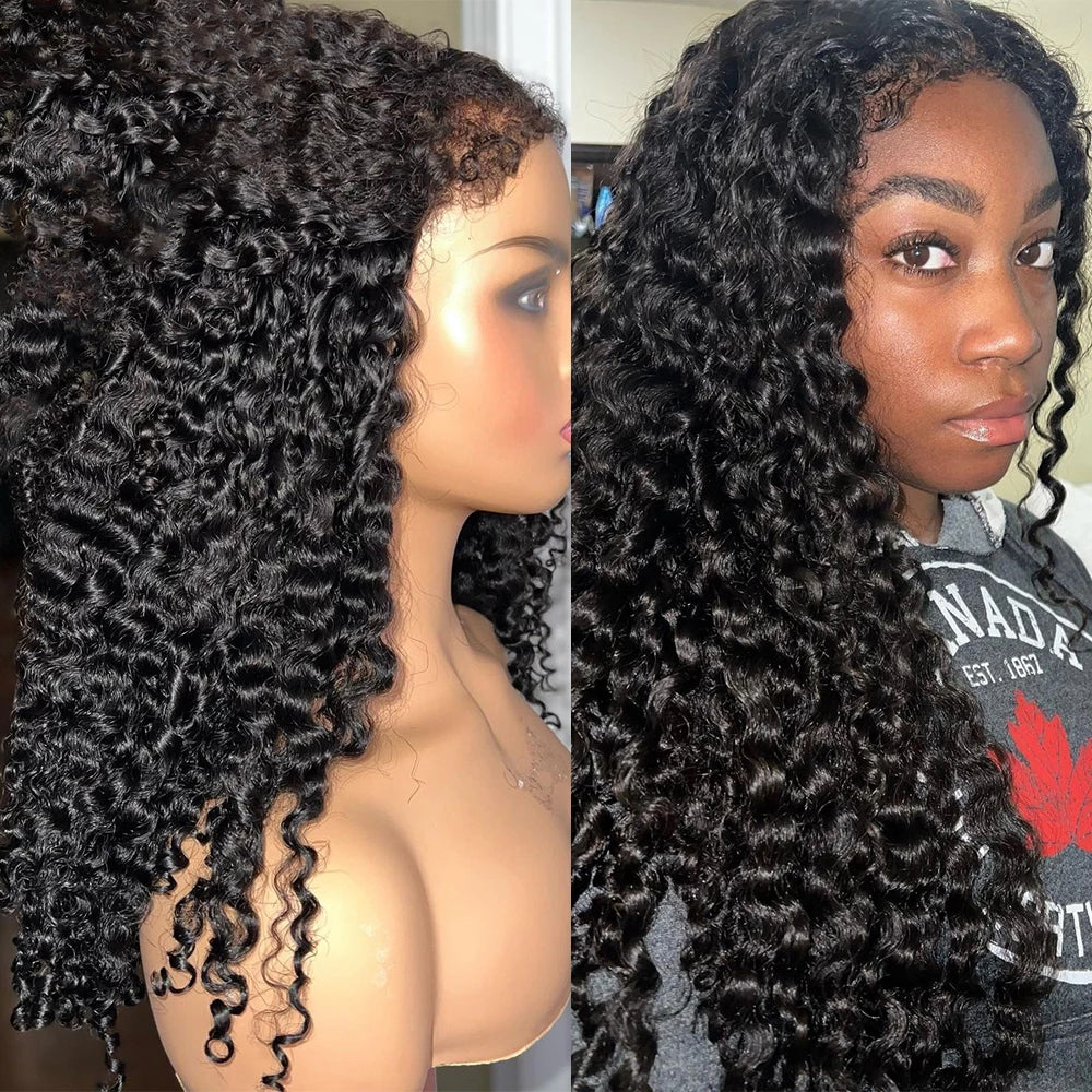 Labhairs New Curly Baby Hair|Water Wave |180% Density| 4x4 Transparent Lace