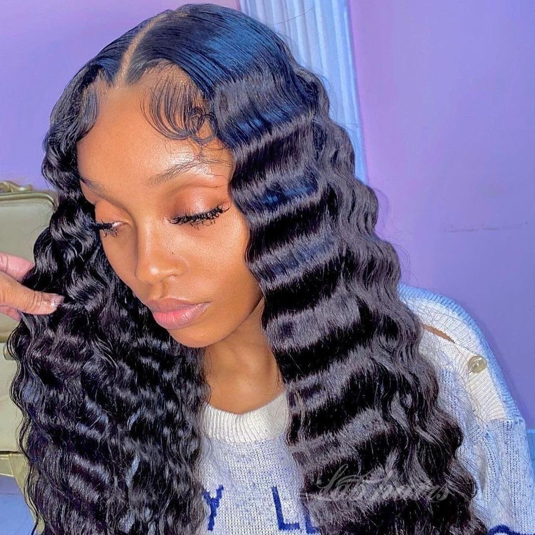 Undetectable Invisible Lace Wig Full Frontal Top Swiss HD Lace Wig | Deep Wave