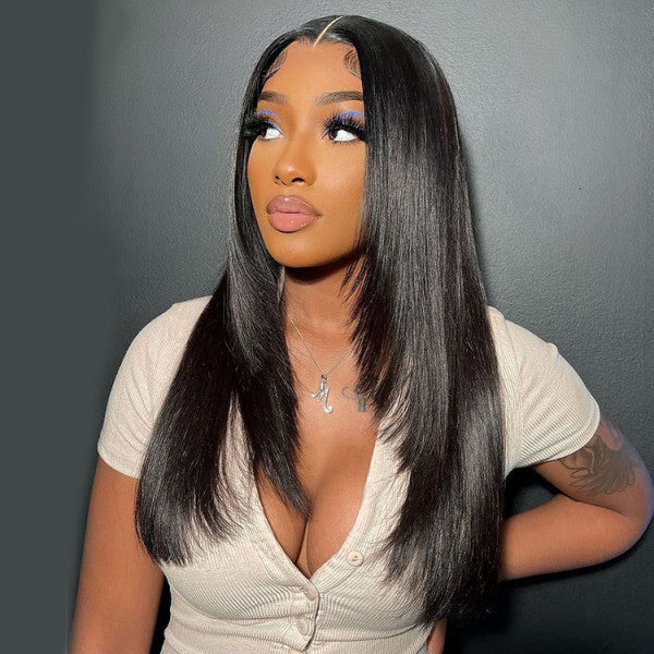 200% Density Undetectable Top Swiss HD Lace Double Drawn Lace Wig | Silky Straight